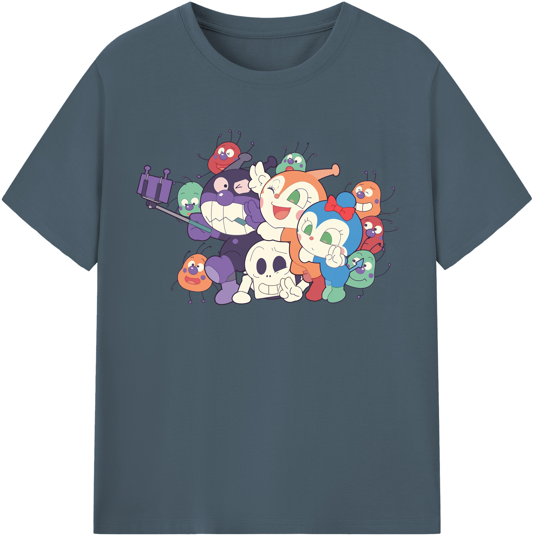 （画像用） アンパンマン Anpanman 綿100％半袖Tシャツ（フロントプリント）